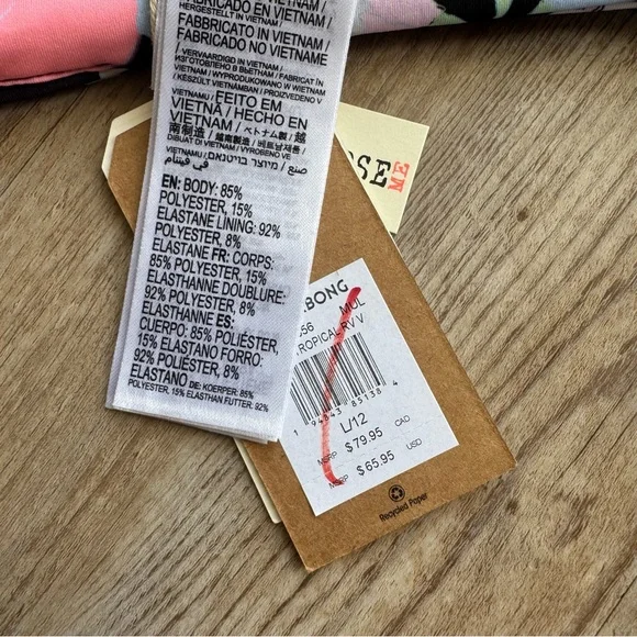 NWT Billabong Reversible Bikini Top - Picture 4 of 4